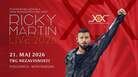 Ricky Martin to Perform in Podgorica for Montenegro’s 20 Years of Independence